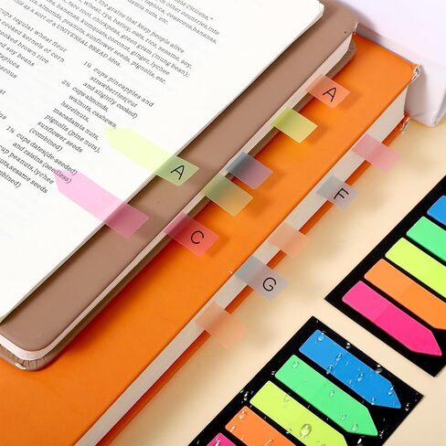Sticky Tabs, 1200 Pcs Arrow Sticky Notes Translucent Stickys-Index-Tabs 10 Primary Color Stickys Tabs for Books Page Markers Stickys Tab Book Annotation for Books Page Bookmarks in Kuwait