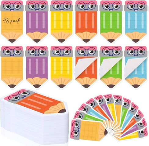 48 Pads 1440 Sheets Teacher Sticky Notes Pencil Note Pads Appreciation Gifts Self Adhesive Memo Pad Cute Gifts in Kuwait