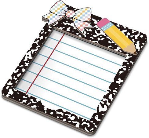 Gueevin Wooden Sticky Note Holder Pencil Composition Book Back to School Teacher Gift Sticky Note Dispenser 3 x 3 Inch for Office Desk Accessories for Classroom, No Pads Included in Kuwait