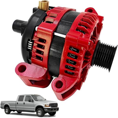 350A High Output Alternator Red 6 Phase Fits for Ford F250 F350 F450 F550 Powerstroke 7.3L 1999-2003, ‎4U2Z-10V346-CKRM F81U-10300-EB F81Z-10346-EA in Saudi Arabia