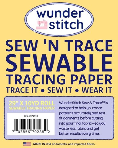 Sew & Trace Sewable Tracing Paper for Sewing Patterns – 29" x 10 Yard Roll, Pattern Paper for Garment Sewing & Fitting in Kuwait