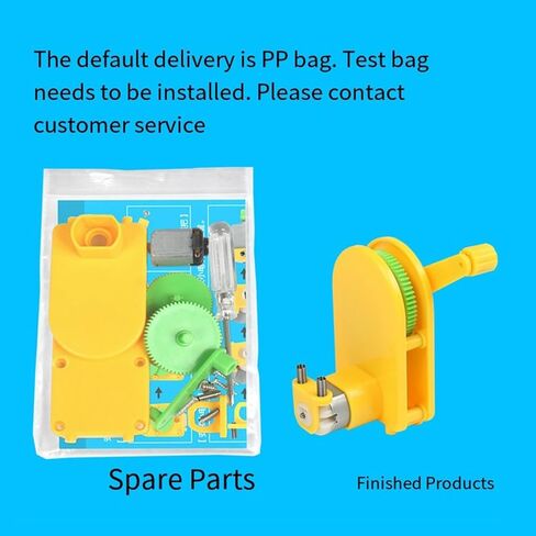 caralei Portable Hand Cranked Power Generator Handheld Crank Generator Science Experiments STEM Building Toy for Student Teen ABS Plastic, Yellow in Kuwait