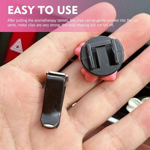 6 PCS Flower Car Air Vent Clips, 3D Stereo Flower Car Air Vent Accessory, Cute Delicate Ornament with Pink Peach Blossom White Hibiscus, Naturally Aesthetic Interior Decor (Multicolored) in Saudi Arabia