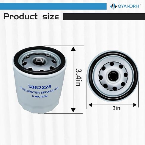 3862228 3851218 3852413 Fuel Filter Fuel Water Separating Filter Replacement Penta Gasoline Spin-On fits for 1994-2007 V6/V8 Models(1pc) in Saudi Arabia