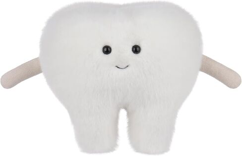Apricot Lamb Toys Plush White Healthy Tooth Stuffed Tooth Soft Cuddly Perfect for Kids 10.6 Inches in Kuwait