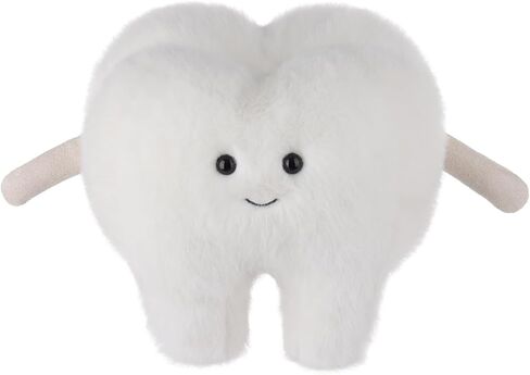 Apricot Lamb Toys Plush White Healthy Tooth Stuffed Tooth Soft Cuddly Perfect for Kids 10.6 Inches in Kuwait
