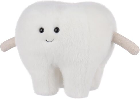 Apricot Lamb Toys Plush White Healthy Tooth Stuffed Tooth Soft Cuddly Perfect for Kids 10.6 Inches in Kuwait