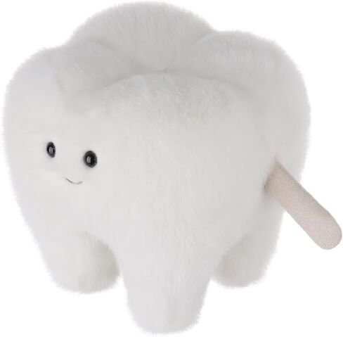 Apricot Lamb Toys Plush White Healthy Tooth Stuffed Tooth Soft Cuddly Perfect for Kids 10.6 Inches in Kuwait