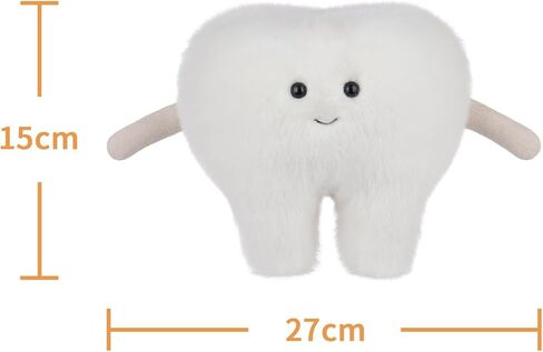 Apricot Lamb Toys Plush White Healthy Tooth Stuffed Tooth Soft Cuddly Perfect for Kids 10.6 Inches in Kuwait