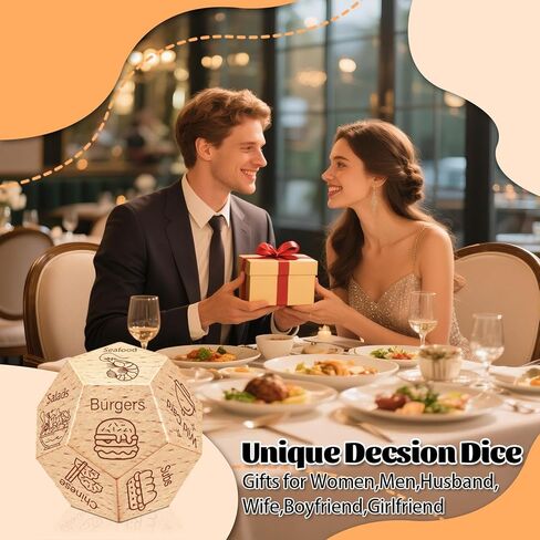 Valentines Day Gifts for Him/Her,Funny Dinner Dice Anniversary Couples Gifts for Men Women Husband Wife Boyfriend Girlfriend,Mens San Valentin Romantic Birthday Gag Gift Christmas Date Night Ideas in Kuwait