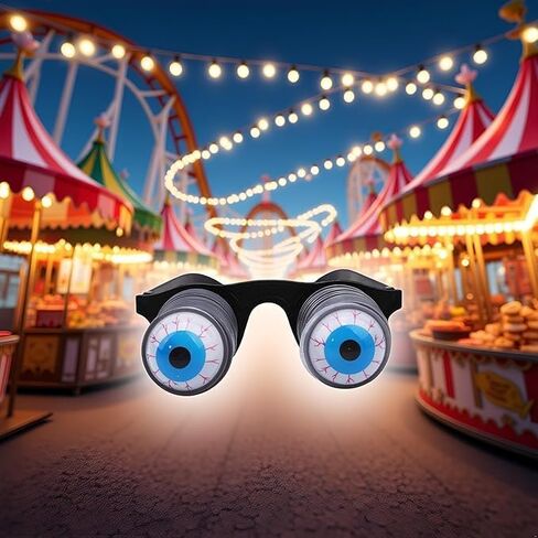 2Pcs Black Pop Out Eye Glasses Wobbly Eyes On Springs Out Eyes Novelty Halloween Carnival Party Plastic Joke Horror Shock Pop Eyes Glasses Prop,Comedic Prop for Adult Parties in Saudi Arabia