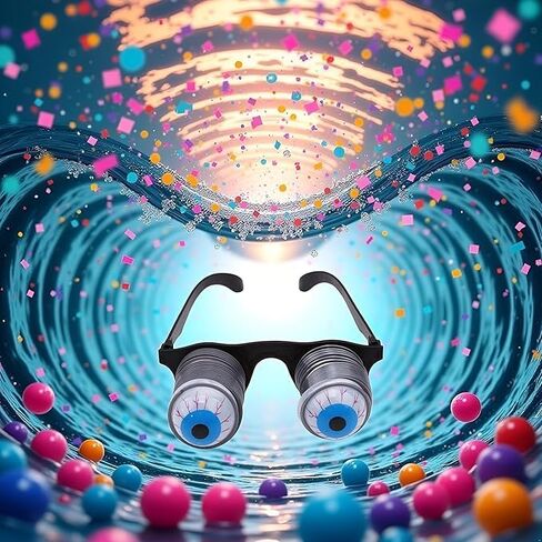 2Pcs Black Pop Out Eye Glasses Wobbly Eyes On Springs Out Eyes Novelty Halloween Carnival Party Plastic Joke Horror Shock Pop Eyes Glasses Prop,Comedic Prop for Adult Parties in Saudi Arabia