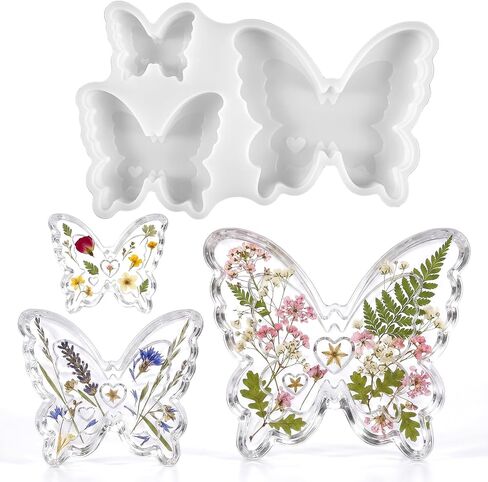 Butterfly Resin Molds Spring Butterfly Epoxy Silicone Resin Molds Jewelry Pendant Candle Mold Butterflies Art Craft Mould for Casting Soap Candle Flowers Preservation Home Office Craft Decor in Saudi Arabia