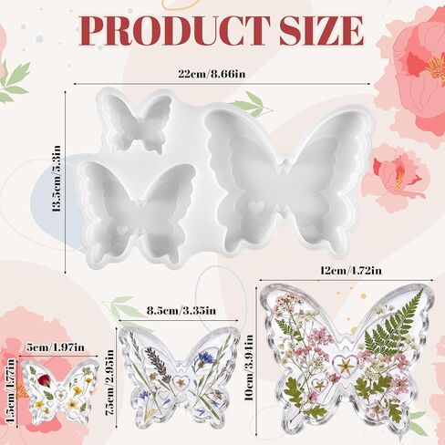 Butterfly Resin Molds Spring Butterfly Epoxy Silicone Resin Molds Jewelry Pendant Candle Mold Butterflies Art Craft Mould for Casting Soap Candle Flowers Preservation Home Office Craft Decor in Saudi Arabia