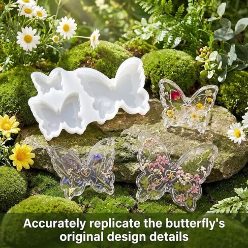 Butterfly Resin Molds Spring Butterfly Epoxy Silicone Resin Molds Jewelry Pendant Candle Mold Butterflies Art Craft Mould for Casting Soap Candle Flowers Preservation Home Office Craft Decor in Saudi Arabia