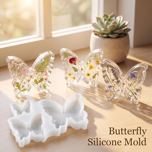 Butterfly Resin Molds Spring Butterfly Epoxy Silicone Resin Molds Jewelry Pendant Candle Mold Butterflies Art Craft Mould for Casting Soap Candle Flowers Preservation Home Office Craft Decor in Saudi Arabia