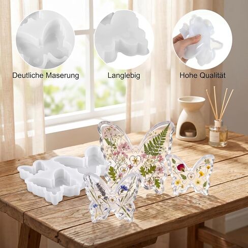 Butterfly Resin Molds Spring Butterfly Epoxy Silicone Resin Molds Jewelry Pendant Candle Mold Butterflies Art Craft Mould for Casting Soap Candle Flowers Preservation Home Office Craft Decor in Saudi Arabia