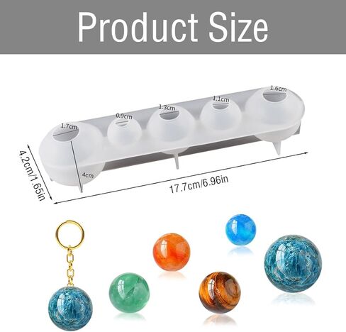 Sphere Resin Molds, Silicone Ball Mold Orbs Mould Round Ball Epoxy Casting Mold for Jewelry Making (Sphere) in Kuwait