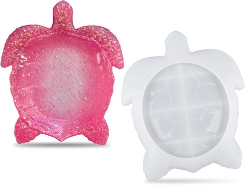 Texture Large Turtle Resin Tray Silicone Mold Concrete Trinket Plate Dish Epoxy Resins Mould for DIY Handmade Decoration Crafting Gift, Jewelry Holder Container Mould【Large Mold】 in Saudi Arabia