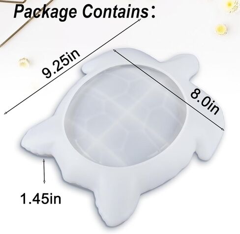 Texture Large Turtle Resin Tray Silicone Mold Concrete Trinket Plate Dish Epoxy Resins Mould for DIY Handmade Decoration Crafting Gift, Jewelry Holder Container Mould【Large Mold】 in Saudi Arabia
