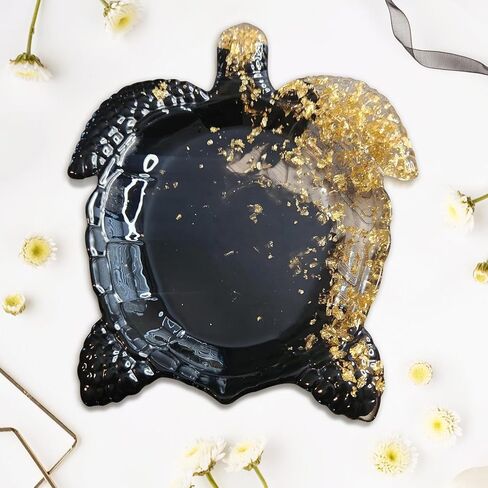 Texture Large Turtle Resin Tray Silicone Mold Concrete Trinket Plate Dish Epoxy Resins Mould for DIY Handmade Decoration Crafting Gift, Jewelry Holder Container Mould【Large Mold】 in Saudi Arabia