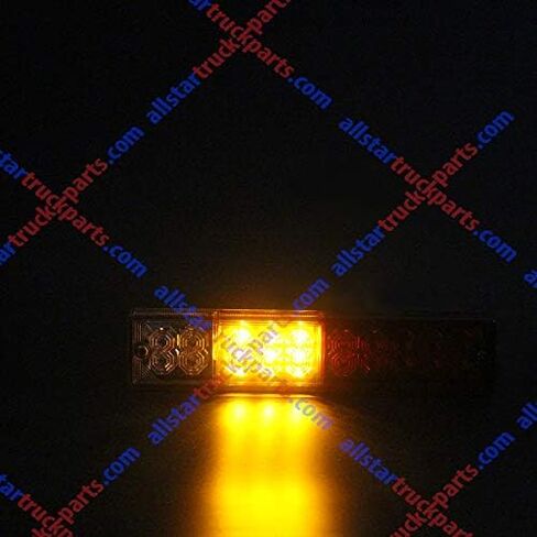 All Star Truck Parts] 20 LED Trailer Tail Lights Bar Waterproof, DC12V Turn Signal and Parking Reverse Brake Running Lamp for Car Truck Red Amber White (2 Pack) in Kuwait