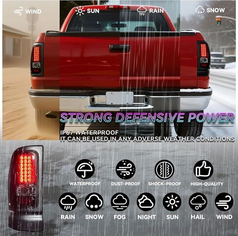 All-in-one LED Tail Light for Dodge RAM 1500 1994-2001, Ram 2500 3500 1994-2002,Upgraded VersionRear Taillight Assembly,55055264AC，55055265AC in Saudi Arabia