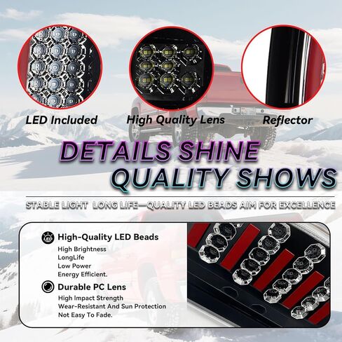 All-in-one LED Tail Light for Dodge RAM 1500 1994-2001, Ram 2500 3500 1994-2002,Upgraded VersionRear Taillight Assembly,55055264AC，55055265AC in Saudi Arabia