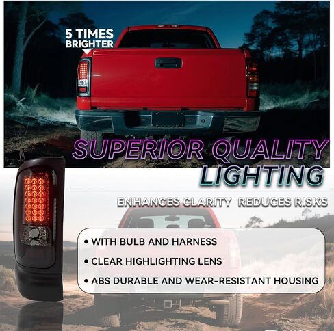 All-in-one LED Tail Light for Dodge RAM 1500 1994-2001, Ram 2500 3500 1994-2002,Upgraded VersionRear Taillight Assembly,55055264AC，55055265AC in Saudi Arabia