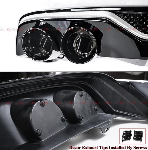 Akasaka Rear Bumper Diffuser + Pearl White Corner Spats + Exhaust Tip Compatible For 2023-2026 Honda Accord in Kuwait