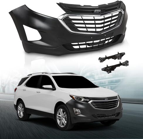 LQI Front Bumper Cover Upper Lower Kit Compatible with Chevy Equinox 2018-2021 Black in Kuwait