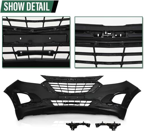 LQI Front Bumper Cover Upper Lower Kit Compatible with Chevy Equinox 2018-2021 Black in Kuwait
