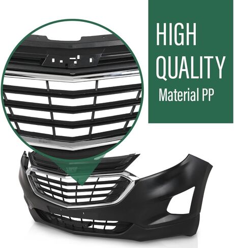 LQI Front Bumper Cover Upper Lower Kit Compatible with Chevy Equinox 2018-2021 Black in Kuwait