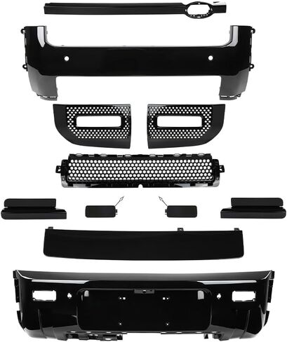 LQI Front Bumper Cover Upper Lower Kit Compatible with Chevy Equinox 2018-2021 Black in Kuwait