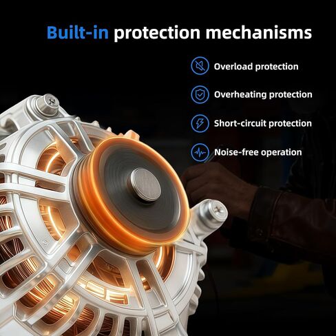 1624164010 Alternator Compatible with Kubota, Case 1838 6010, Compac Equipment Mfg TA48, Corniver CT48s, Replace# ‎1002111670、1002111673、12179N、12179 12V 40A 1-Groove Clutch Pulley in Saudi Arabia
