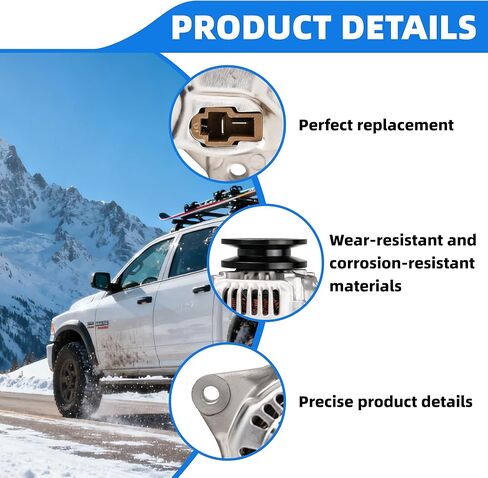 1624164010 Alternator Compatible with Kubota, Case 1838 6010, Compac Equipment Mfg TA48, Corniver CT48s, Replace# ‎1002111670、1002111673、12179N、12179 12V 40A 1-Groove Clutch Pulley in Saudi Arabia