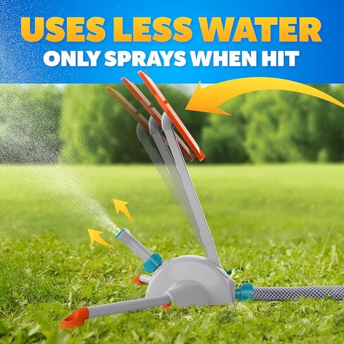 Blue Marble Toss 'N Soak Outdoor Sprinkler Game - Outdoor Water Play, Toss A Bean Bag & Soak Your Friends for Backyard Water Fun, Connects to Garden Hose, Kids Sprinklers for Yard, Yard Water Toys in Saudi Arabia