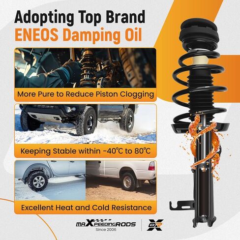 maXpeedingrods Front Strut for Chevy Malibu 2013-2015 Limited 2016, 2Pc Suspension Left & Right Shock Absorber Strut Assembly w/Coil Spring, Replace 1333713L 1333713R 182910 182911 SR4390 SR4391 in Kuwait