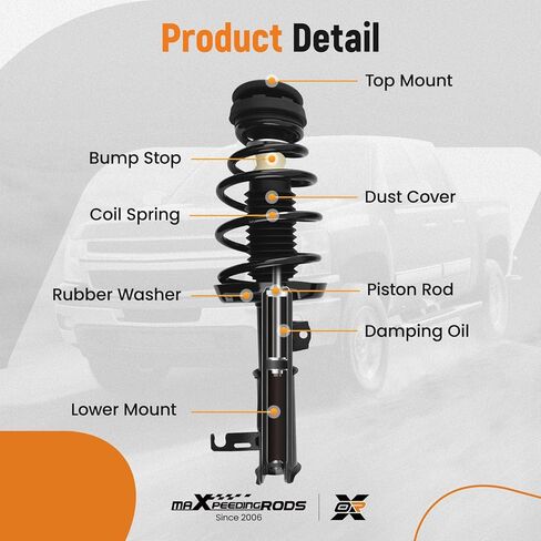 maXpeedingrods Front Strut for Chevy Malibu 2013-2015 Limited 2016, 2Pc Suspension Left & Right Shock Absorber Strut Assembly w/Coil Spring, Replace 1333713L 1333713R 182910 182911 SR4390 SR4391 in Kuwait