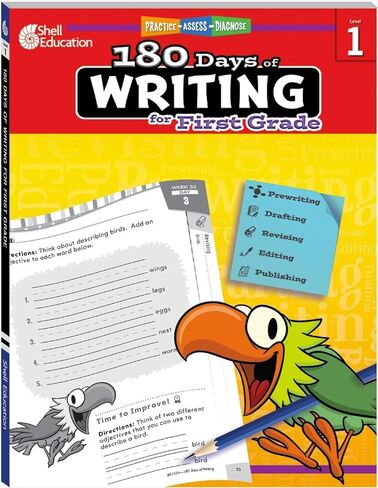 180 Days™: Writing Workbook for 1st Grade Ages 6–7 | Sentence Building, Grammar, Writing Practice, Early Composition for School or Home in Kuwait