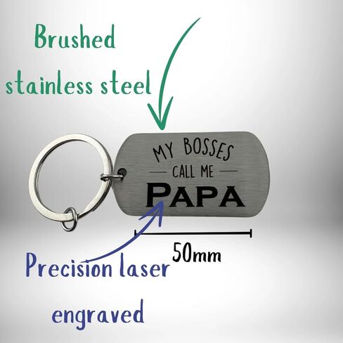 My Boss Calls Me Papa Gift for Fathers Day, My favorite People Call Me Papa Keychain from grandkids Gifts in Saudi Arabia