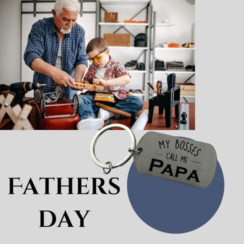 My Boss Calls Me Papa Gift for Fathers Day, My favorite People Call Me Papa Keychain from grandkids Gifts in Saudi Arabia