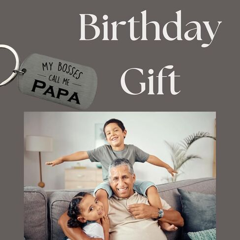 My Boss Calls Me Papa Gift for Fathers Day, My favorite People Call Me Papa Keychain from grandkids Gifts in Saudi Arabia