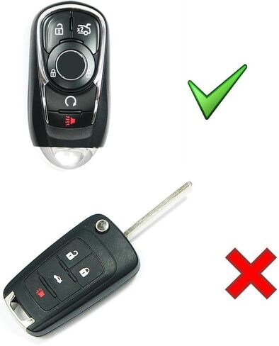 iJDMTOY Chrome Finish Blue TPU Key Fob Protective Cover Case Compatible with Buick 2016-up Envision, 2017-up Lacrosse Encore, 2018-up Regal Enclave in Kuwait