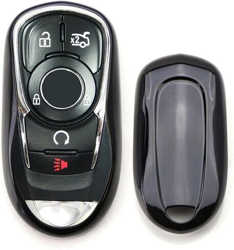 iJDMTOY Chrome Finish Blue TPU Key Fob Protective Cover Case Compatible with Buick 2016-up Envision, 2017-up Lacrosse Encore, 2018-up Regal Enclave in Kuwait
