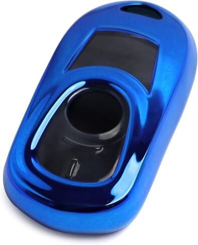 iJDMTOY Chrome Finish Blue TPU Key Fob Protective Cover Case Compatible with Buick 2016-up Envision, 2017-up Lacrosse Encore, 2018-up Regal Enclave in Kuwait