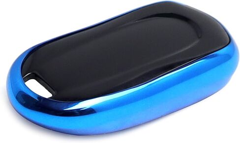 iJDMTOY Chrome Finish Blue TPU Key Fob Protective Cover Case Compatible with Buick 2016-up Envision, 2017-up Lacrosse Encore, 2018-up Regal Enclave in Kuwait