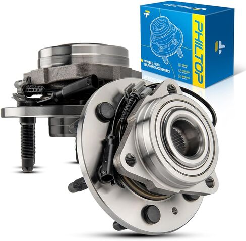 PHILTOP 515096 4WD Front Wheel Hub Bearing Assembly for 2007-2013 Chevrolet Avalanche, Escalade EXT, GMC Sierra 1500, 2007-2014 Cadillac Escalade, Escalade ESV, 6 Lugs W/ABS 2pcs in Kuwait