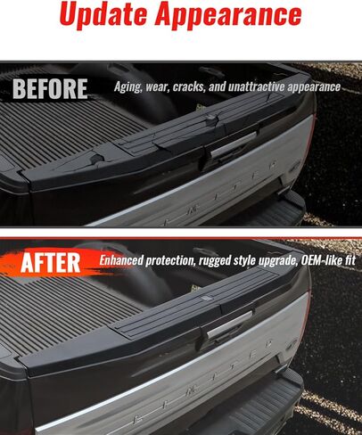Tailgate Cover Molding Trim for Ford F150 15-20, Combined Tailgate Step Center Flexible Flex Step Protector Cap Top Trim for Ford F150 2015-2020 Accessories, Replace #FO1904135#FL3Z9940602B in Kuwait