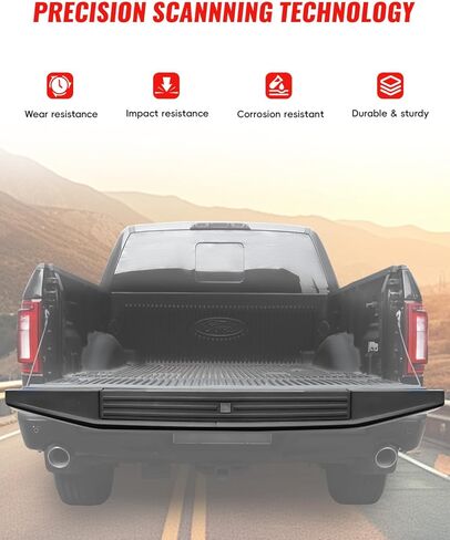 Tailgate Cover Molding Trim for Ford F150 15-20, Combined Tailgate Step Center Flexible Flex Step Protector Cap Top Trim for Ford F150 2015-2020 Accessories, Replace #FO1904135#FL3Z9940602B in Kuwait
